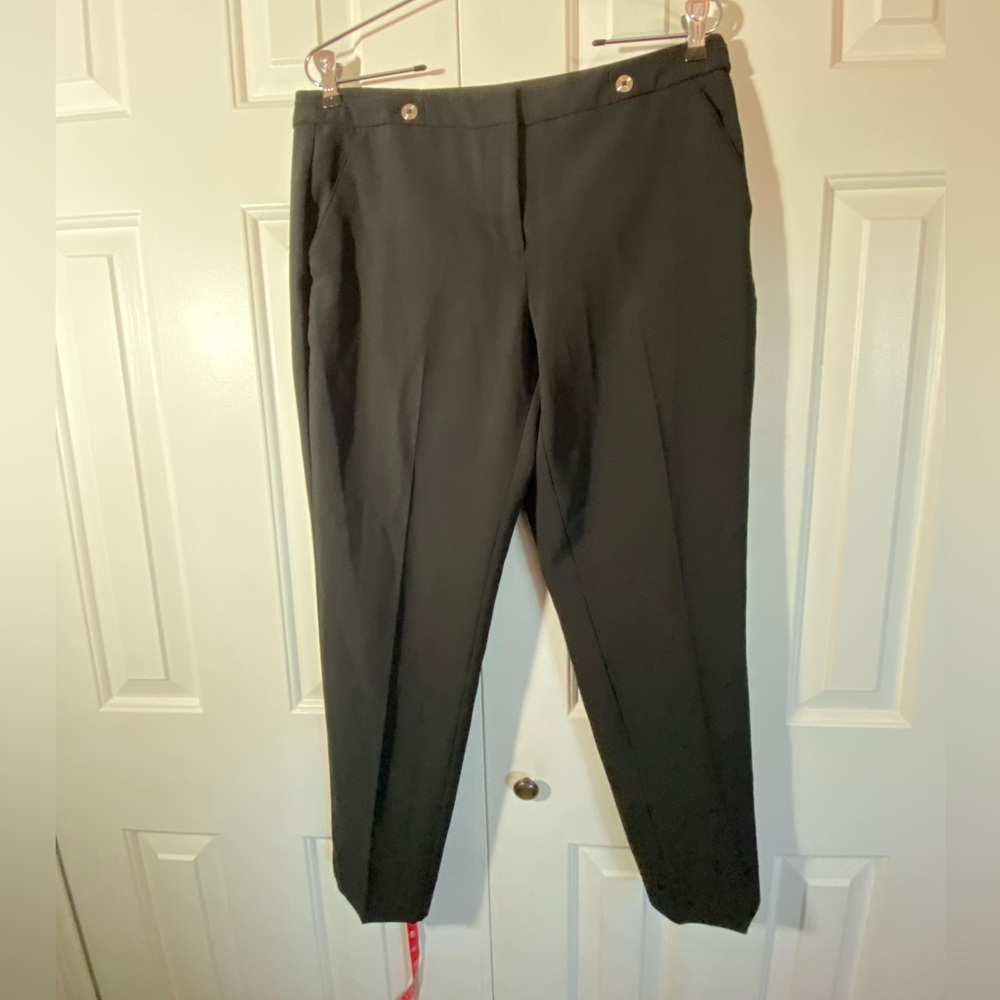 White House Black Market Taper Ankle Black Trousers
